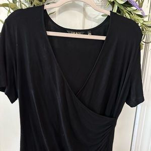 Qvc black wrap like top